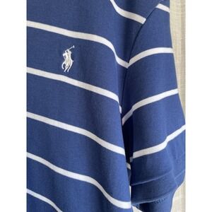 Polo Ralph Lauren Classic Fit Striped Polo Shirt Navy White L Short Sleeve